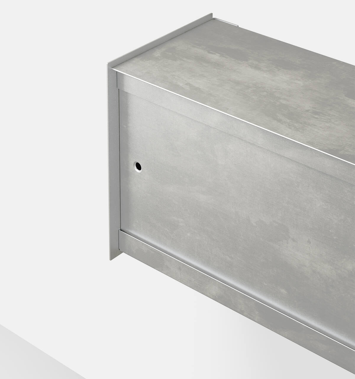 Plié Wall Unit 2 Doors Brushed Aluminium / 120 cm / 47 in