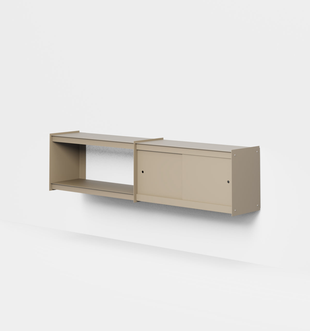 Plié Wall Unit Extension 2 Doors 180 cm / 71 in / Beige