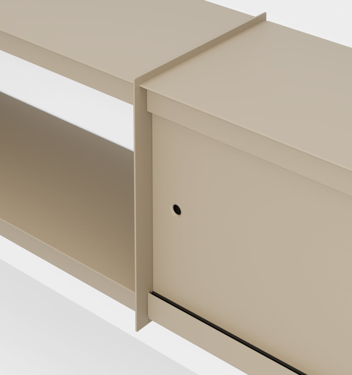 Plié Wall Unit Extension 2 Doors 180 cm / 71 in / Beige