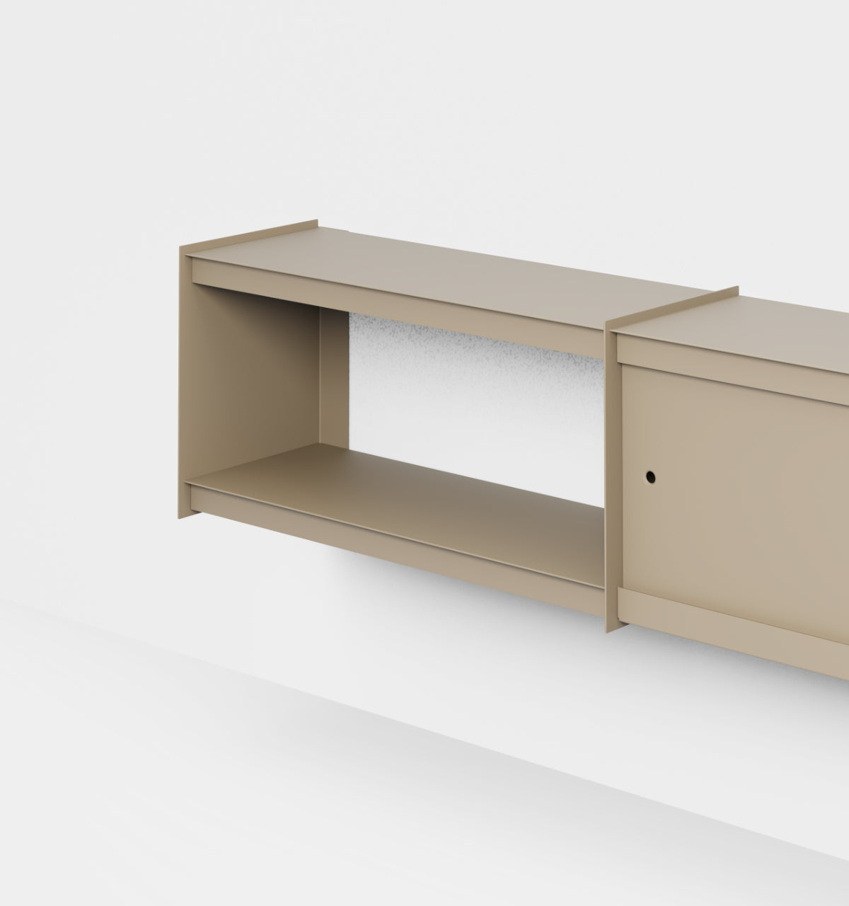 Plié Wall Unit Extension 2 Doors 180 cm / 71 in / Beige