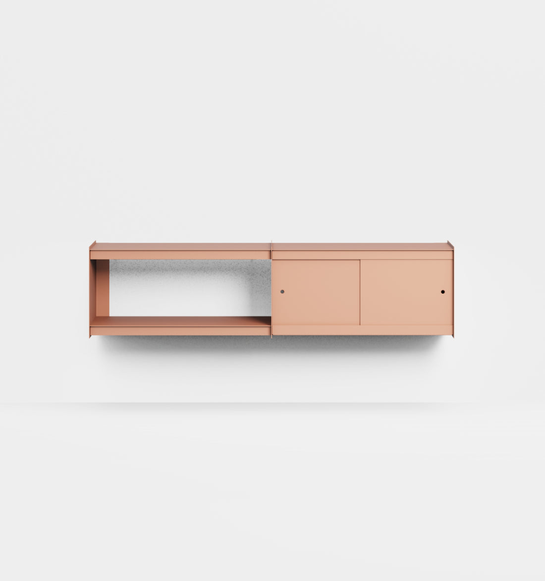 Plié Wall Unit Extension 2 Doors 180 cm / 71 in / Coral