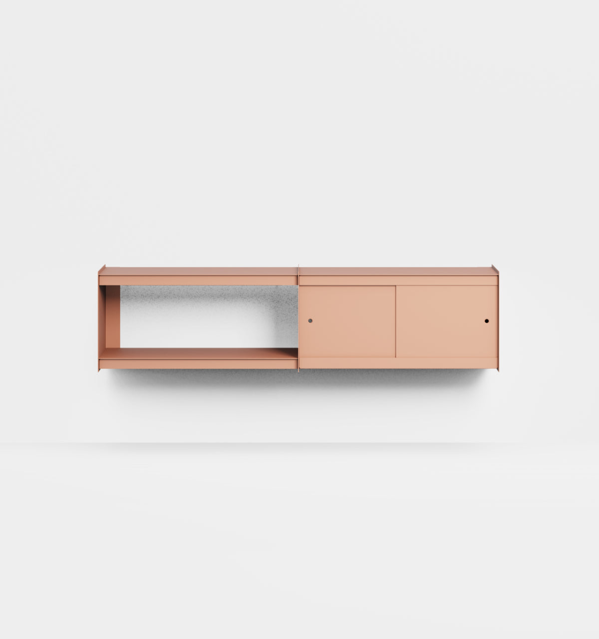 Plié Wall Unit Extension 2 Doors 180 cm / 71 in / Coral