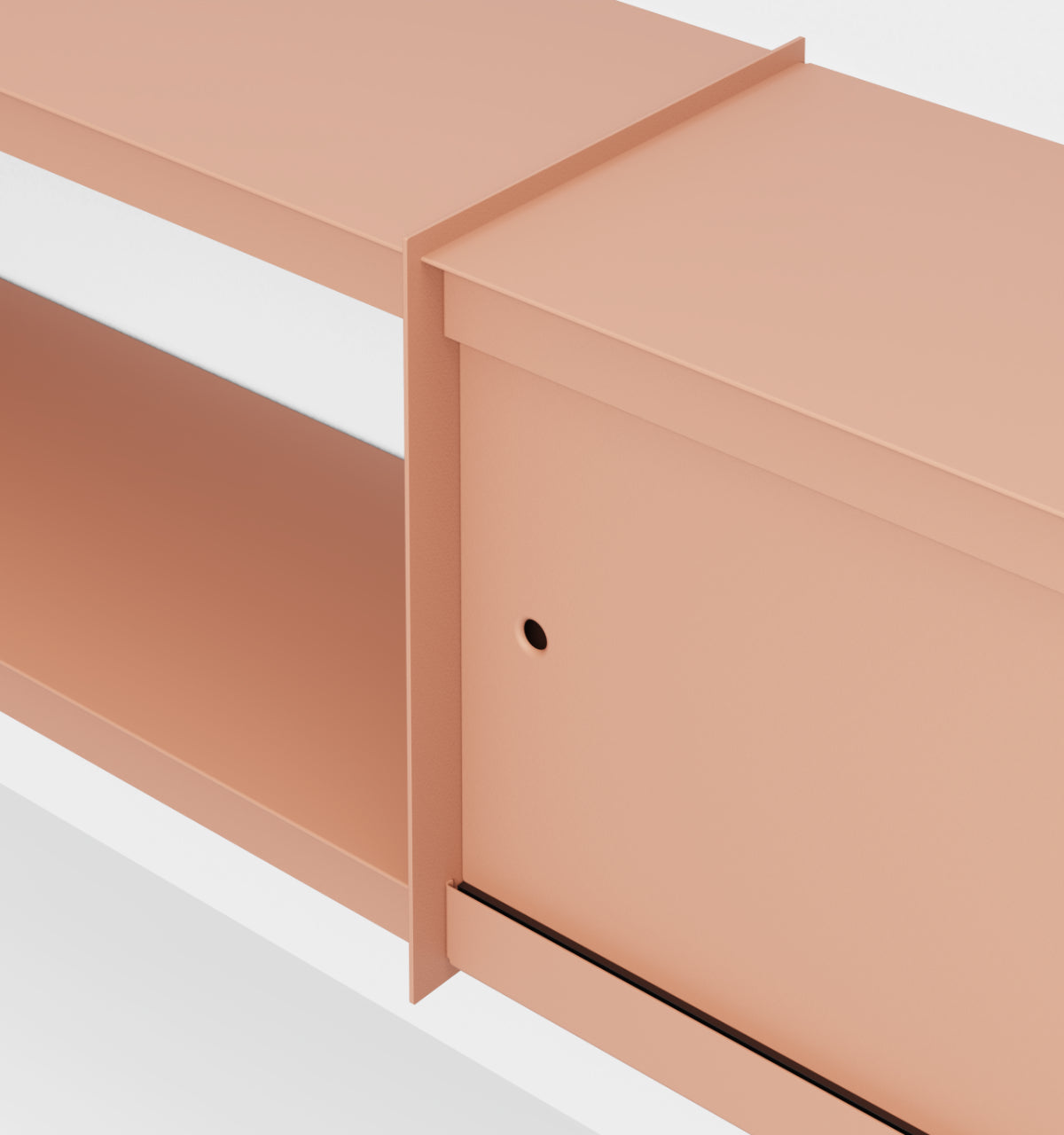 Plié Wall Unit Extension 2 Doors 180 cm / 71 in / Coral