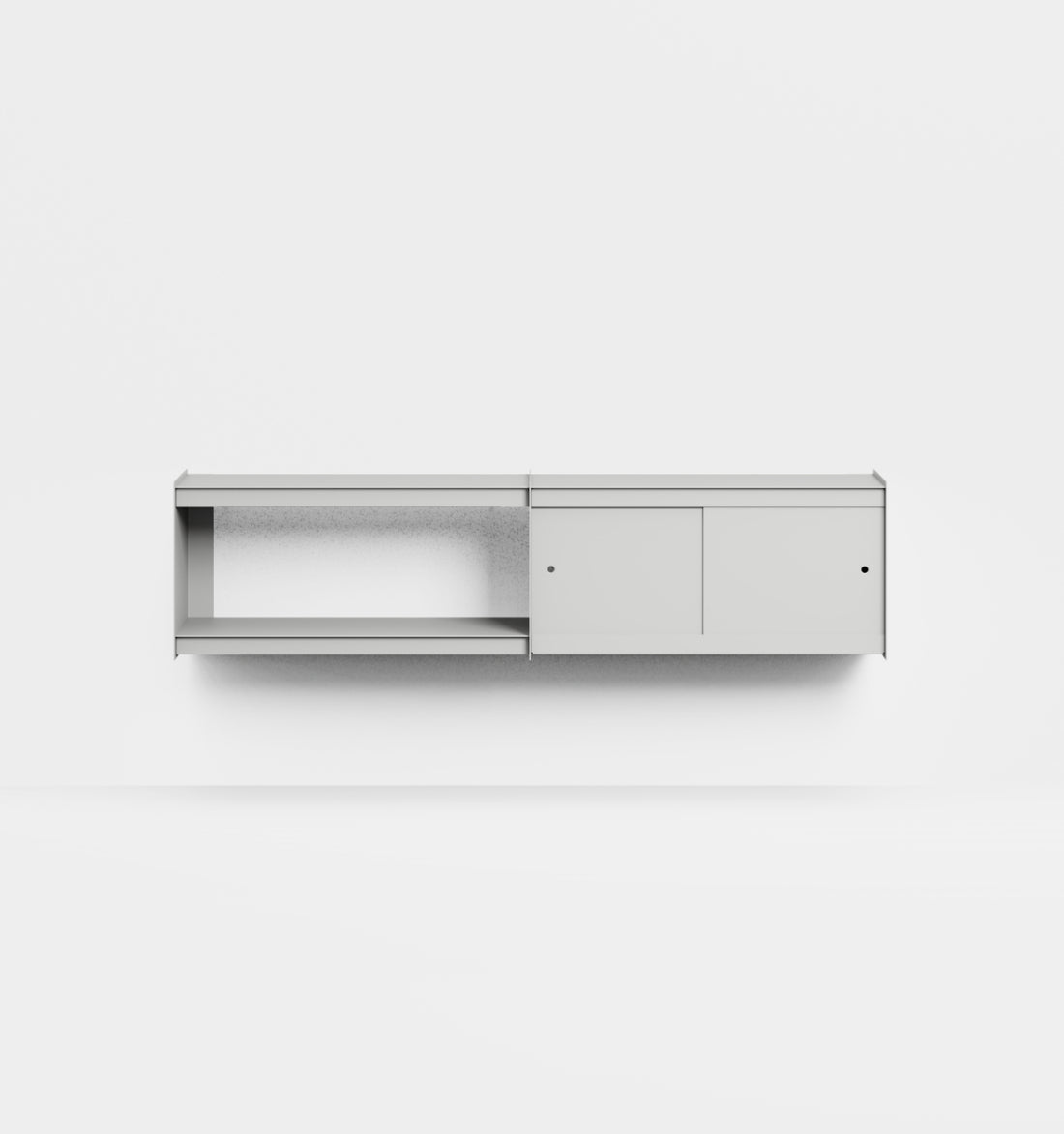 Plié Wall Unit Extension 2 Doors 180 cm / 71 in / Light Grey