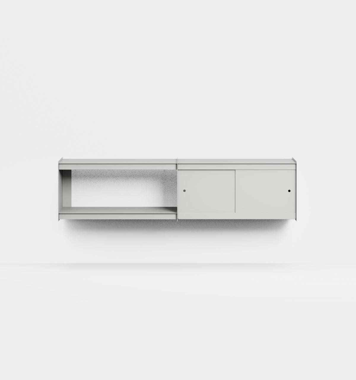 Plié Wall Unit Extension 2 Doors 180 cm / 71 in / Light Grey
