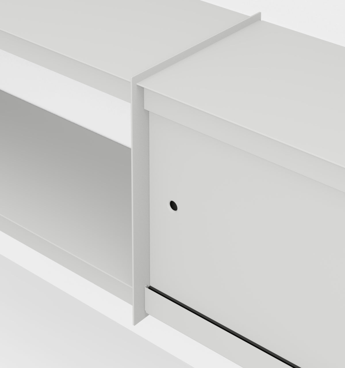 Plié Wall Unit Extension 2 Doors 180 cm / 71 in / Light Grey