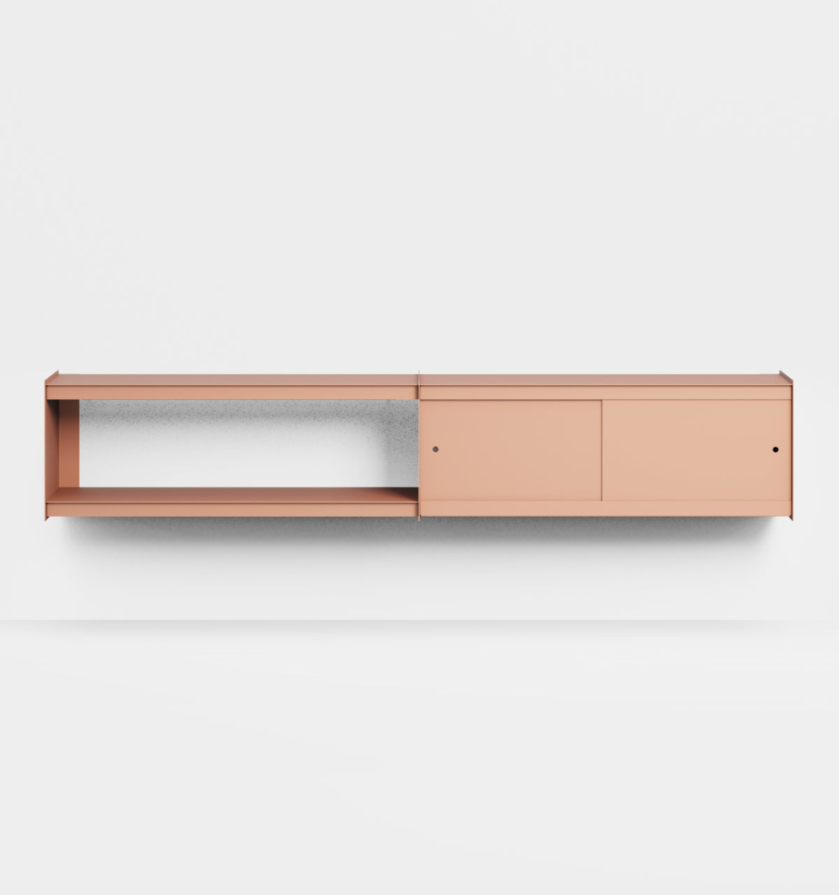Plié Wall Unit Extension 2 Doors 240 cm / 94 in / Coral