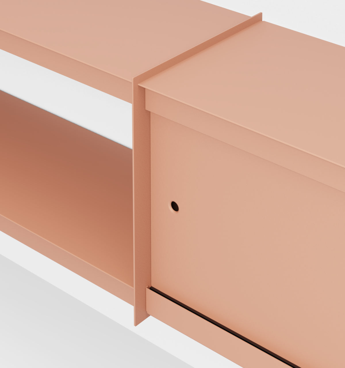 Plié Wall Unit Extension 2 Doors 240 cm / 94 in / Coral