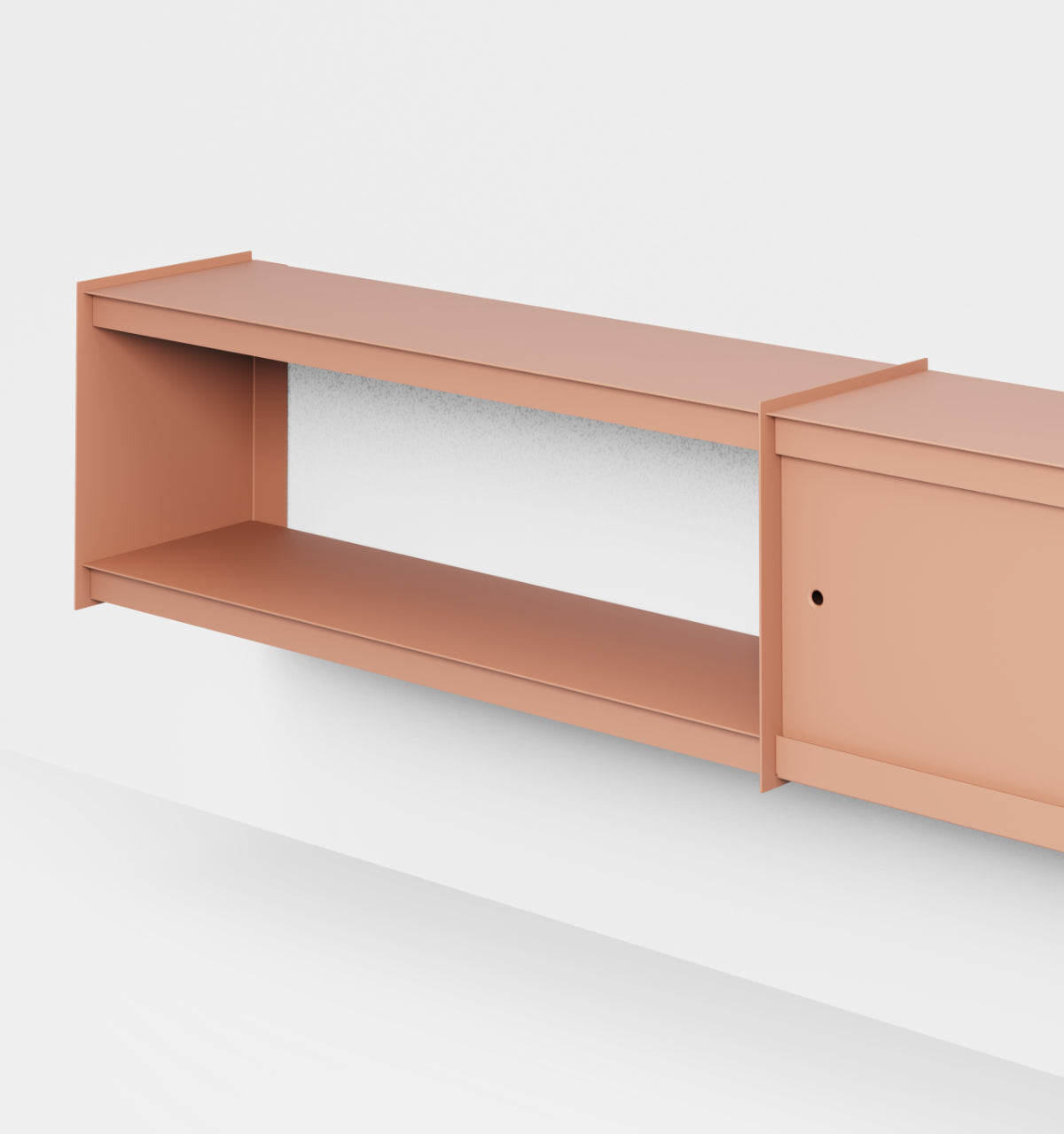 Plié Wall Unit Extension 2 Doors 240 cm / 94 in / Coral