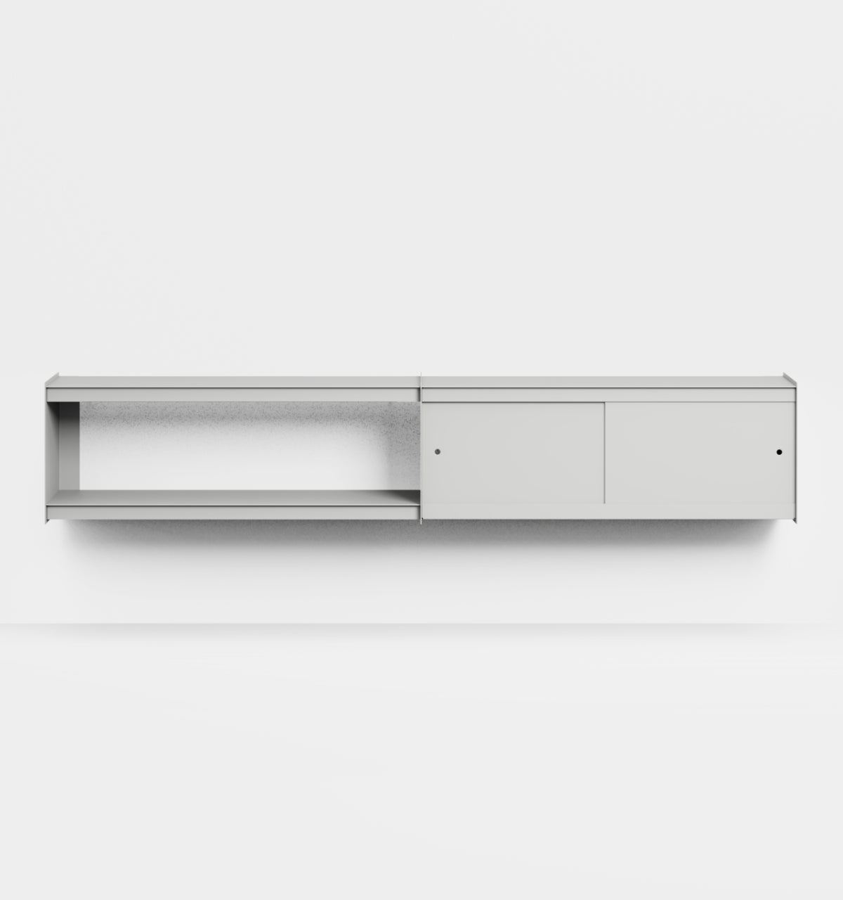 Plié Wall Unit Extension 2 Doors 240 cm / 94 in / Light Grey