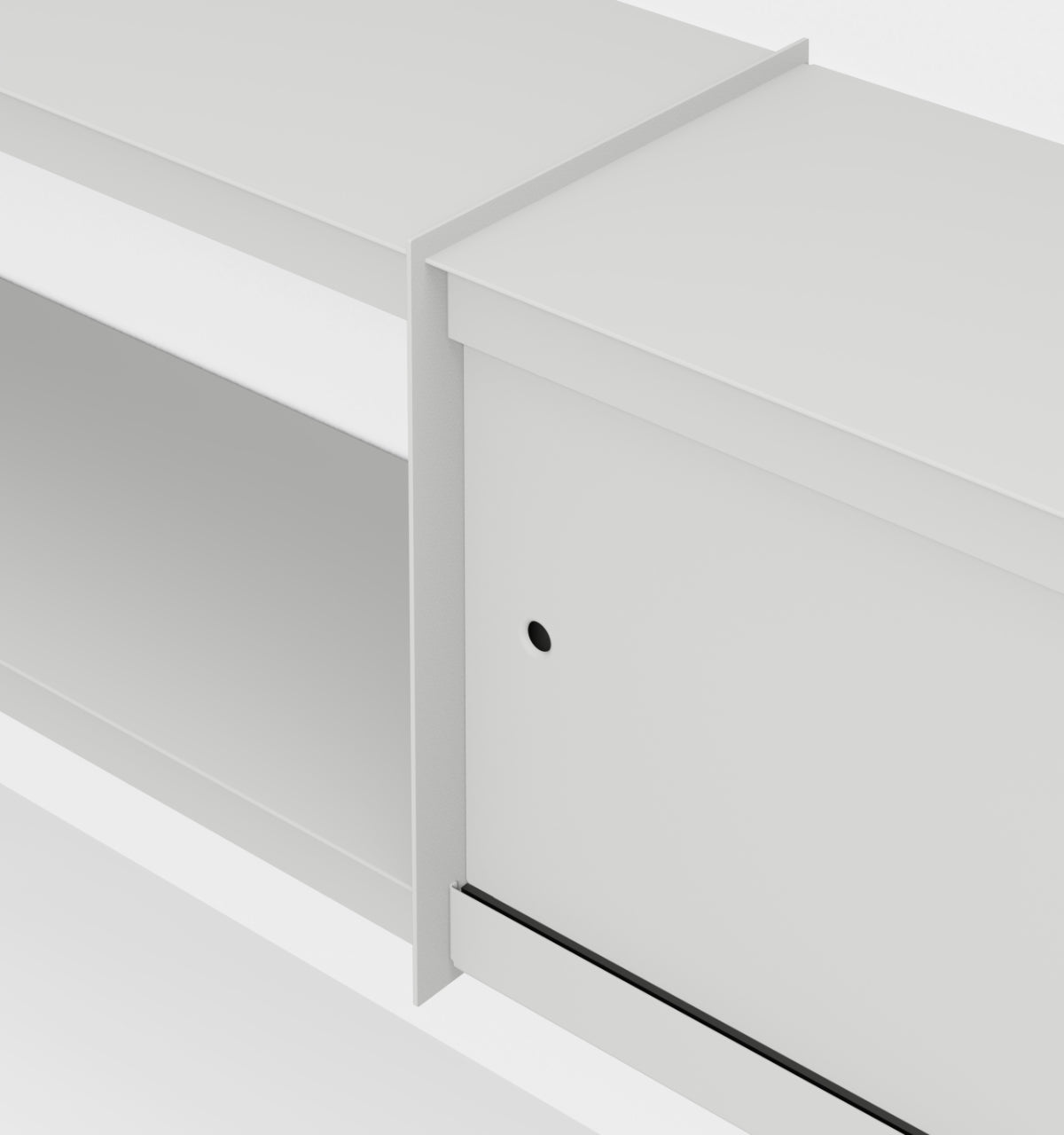 Plié Wall Unit Extension 2 Doors 240 cm / 94 in / Light Grey