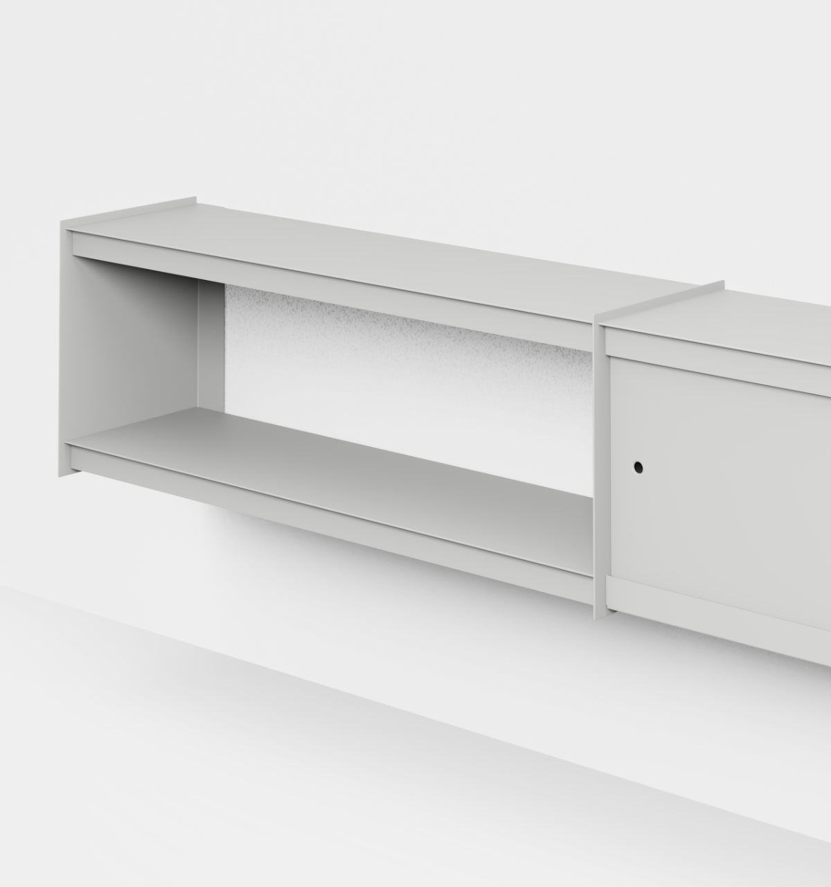 Plié Wall Unit Extension 2 Doors 240 cm / 94 in / Light Grey