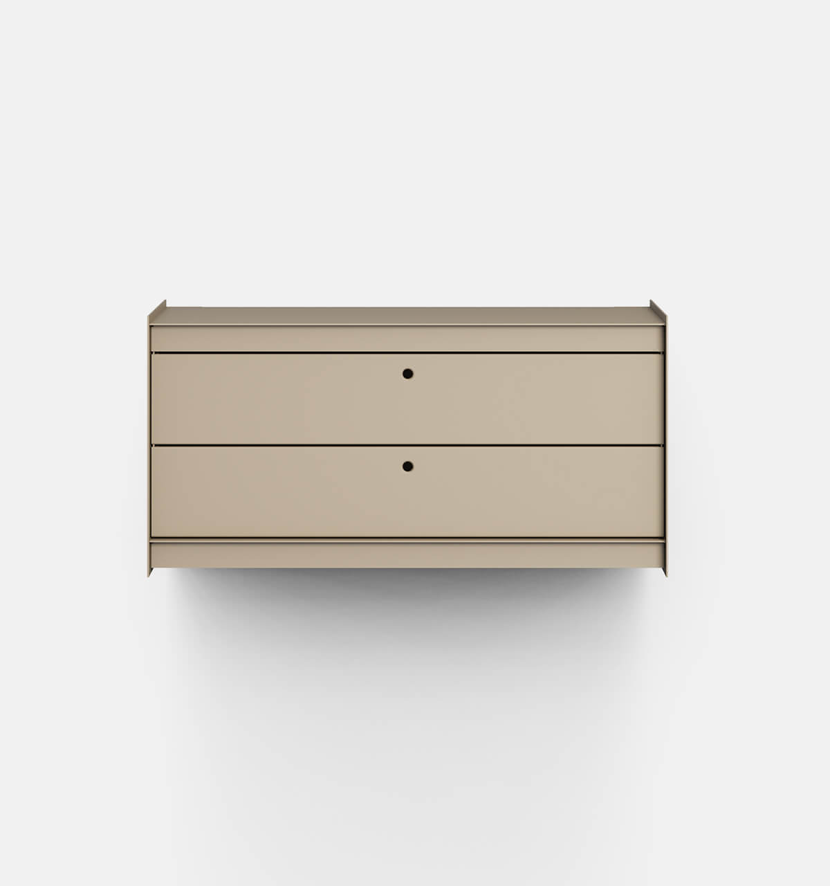 Plié Wall Unit 2 Short Drawers 90 cm / 35 in / Beige