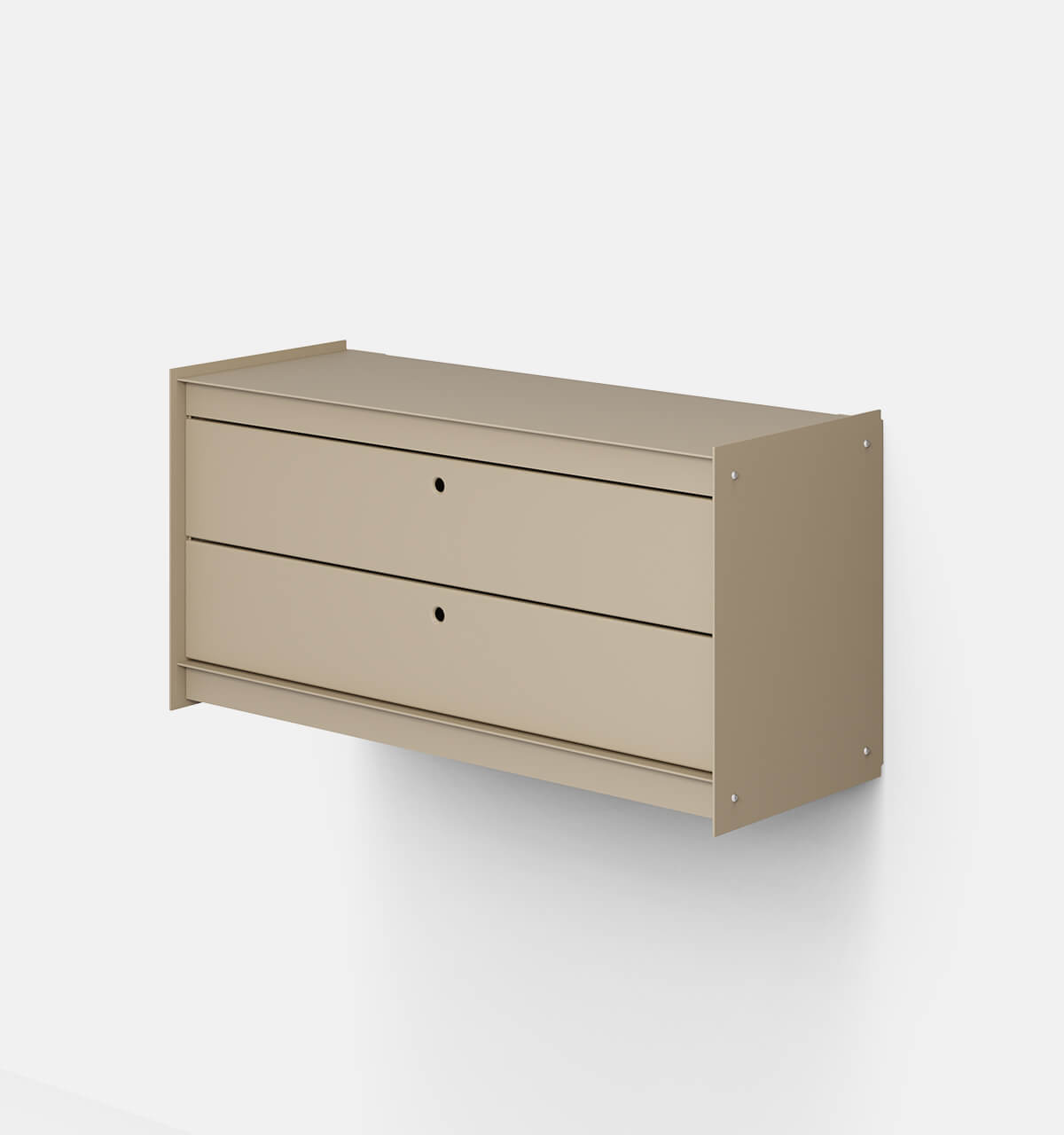 Plié Wall Unit 2 Short Drawers 90 cm / 35 in / Beige