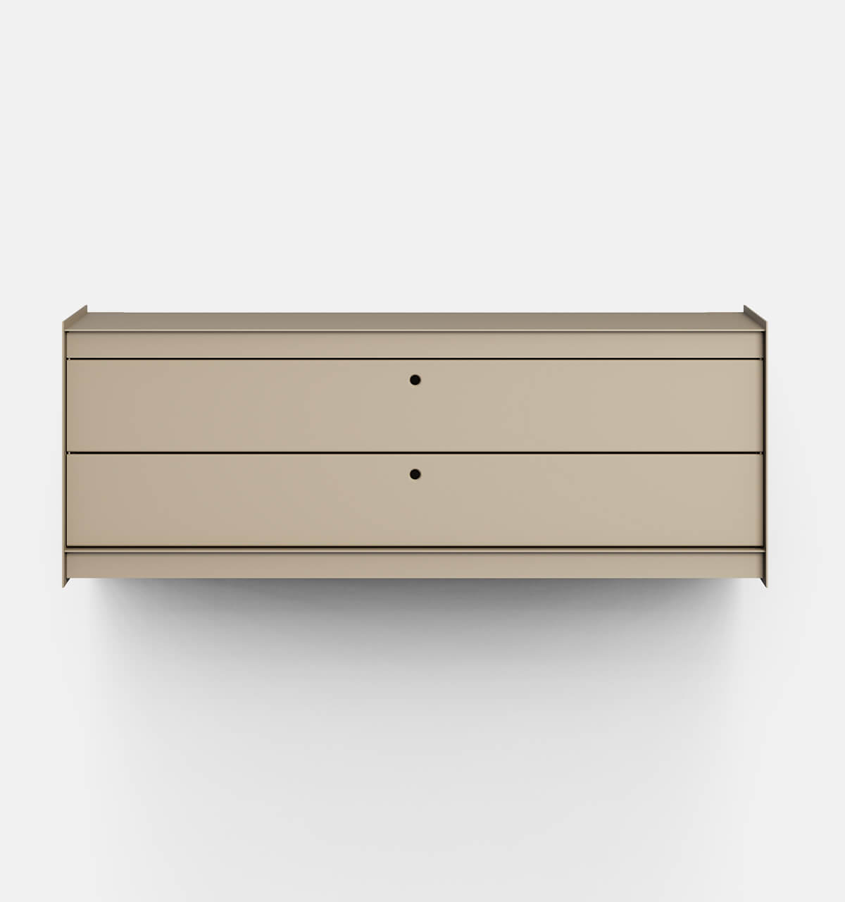 Plié Wall Unit 2 Short Drawers 120 cm / 35 in / Beige