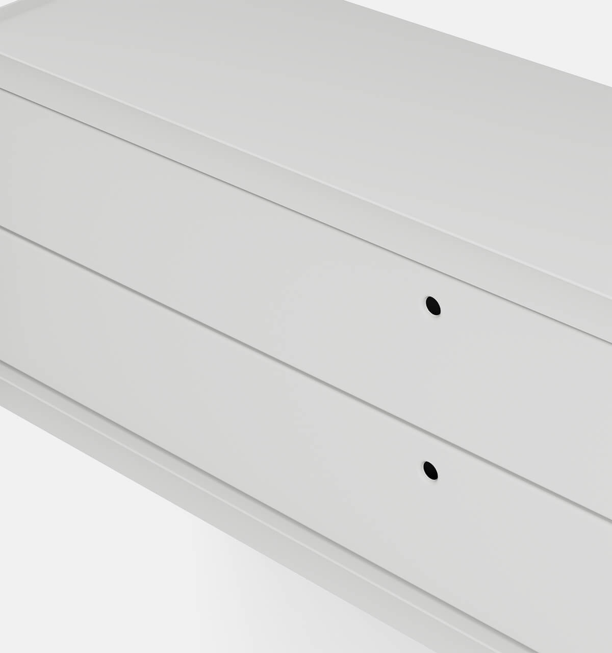 Plié Wall Unit 2 Short Drawers 120 cm / 35 in / Light Grey