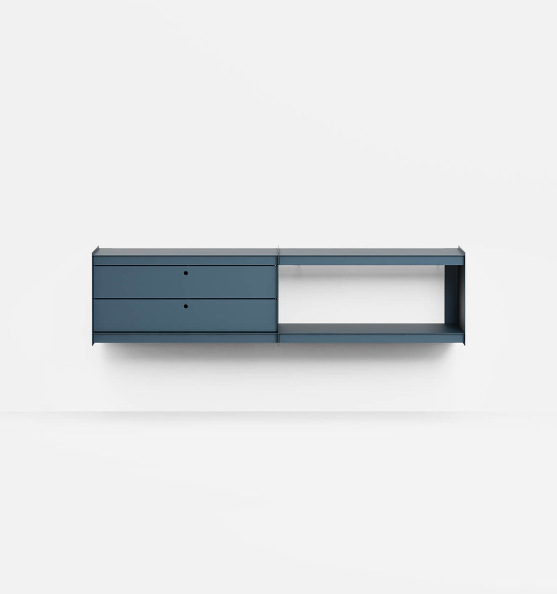 Plié Wall Unit Extension 2 Short Drawers 180 cm / 71 in / Midnight Blue