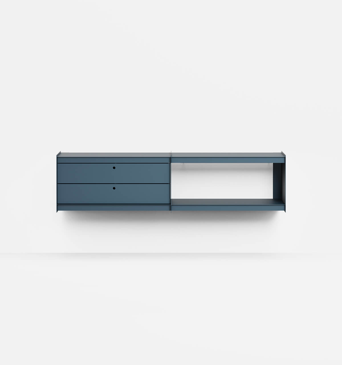 Plié Wall Unit Extension 2 Short Drawers 180 cm / 71 in / Midnight Blue