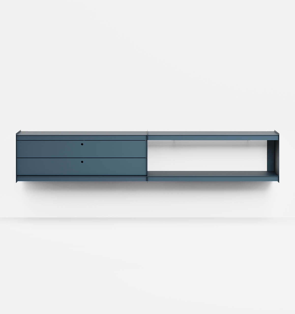 Plié Wall Unit Extension 2 Short Drawers 240 cm / 94 in / Midnight Blue