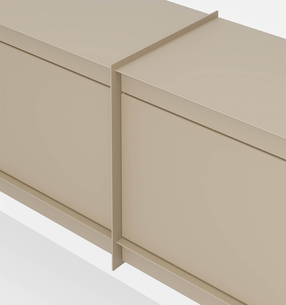 Plié Wall Unit Extension 2 Tall Drawers 180 cm / 71 in / Beige
