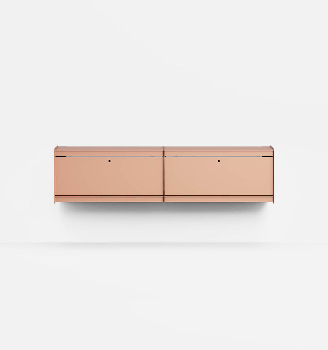Plié Wall Unit Extension 2 Tall Drawers 180 cm / 71 in / Coral