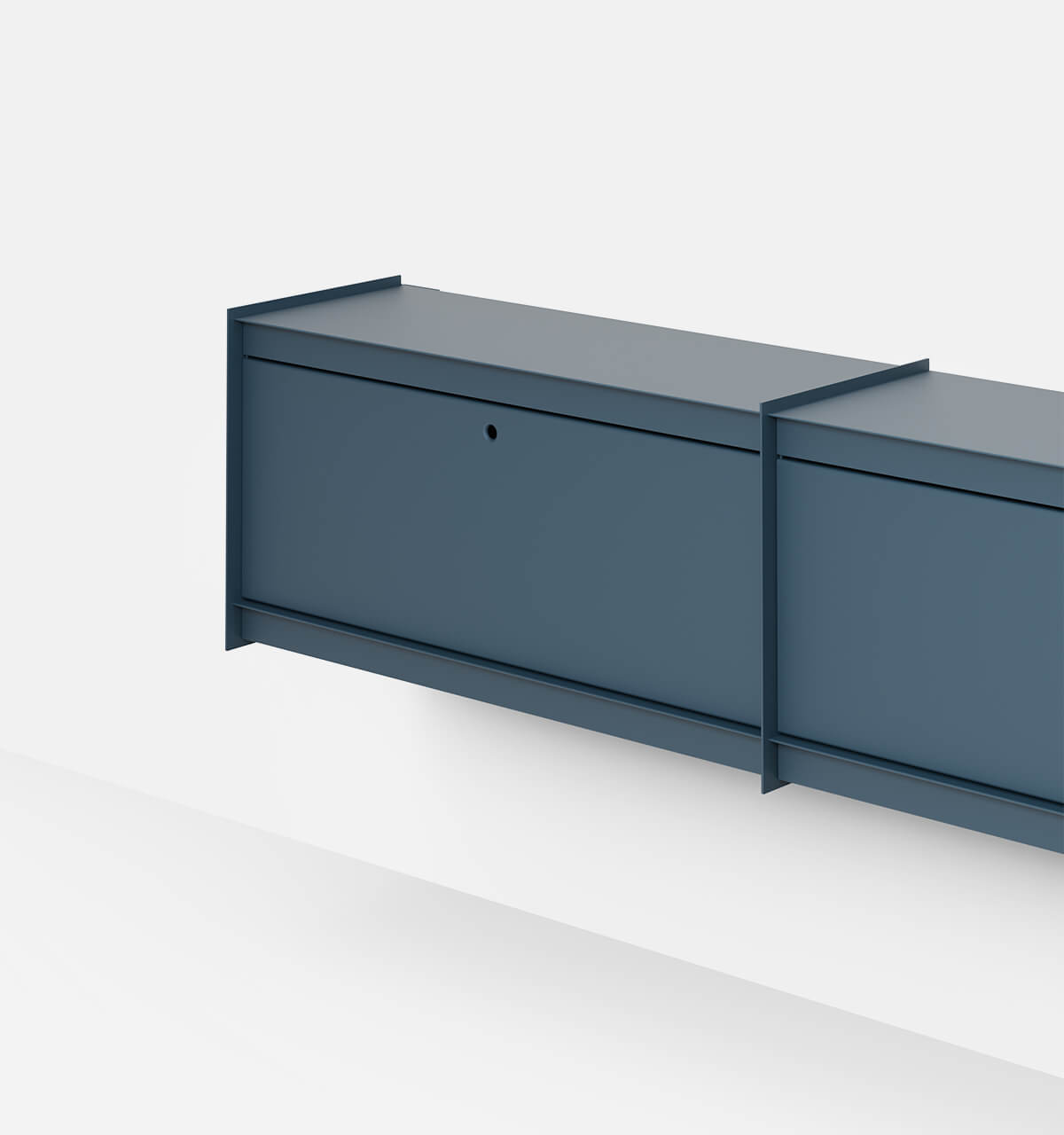 Plié Wall Unit Extension 2 Tall Drawers 180 cm / 71 in / Midnight Blue
