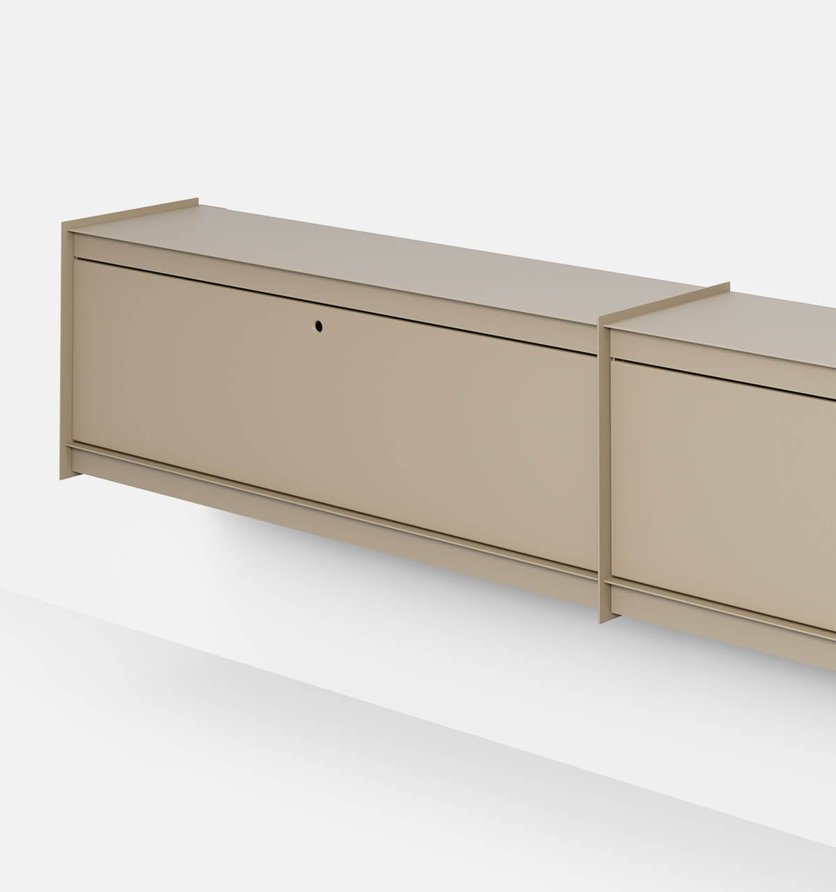 Plié Wall Unit Extension 2 Tall Drawers 240 cm / 94 in / Beige
