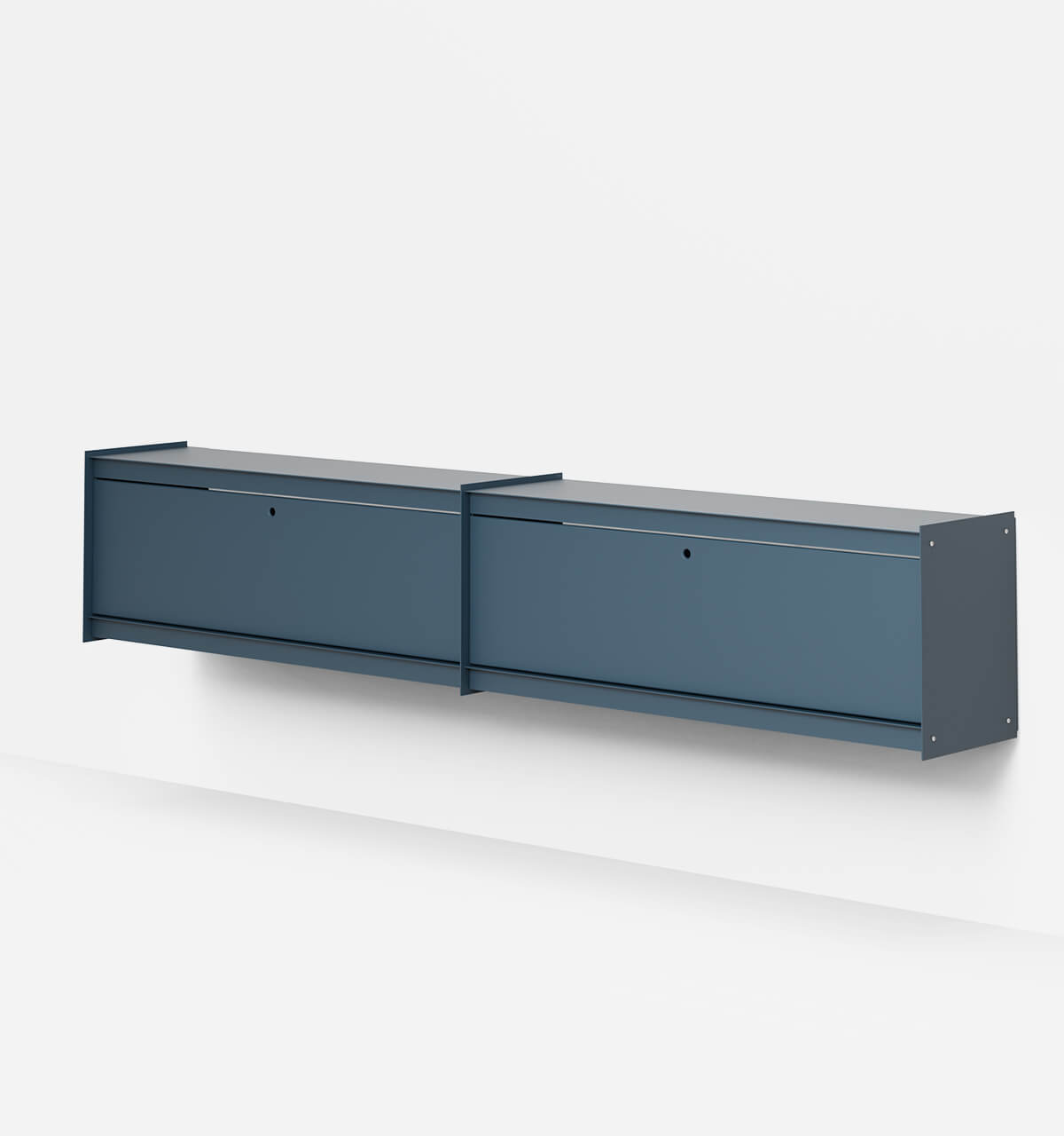 Plié Wall Unit Extension 2 Tall Drawers 240 cm / 94 in / Midnight Blue