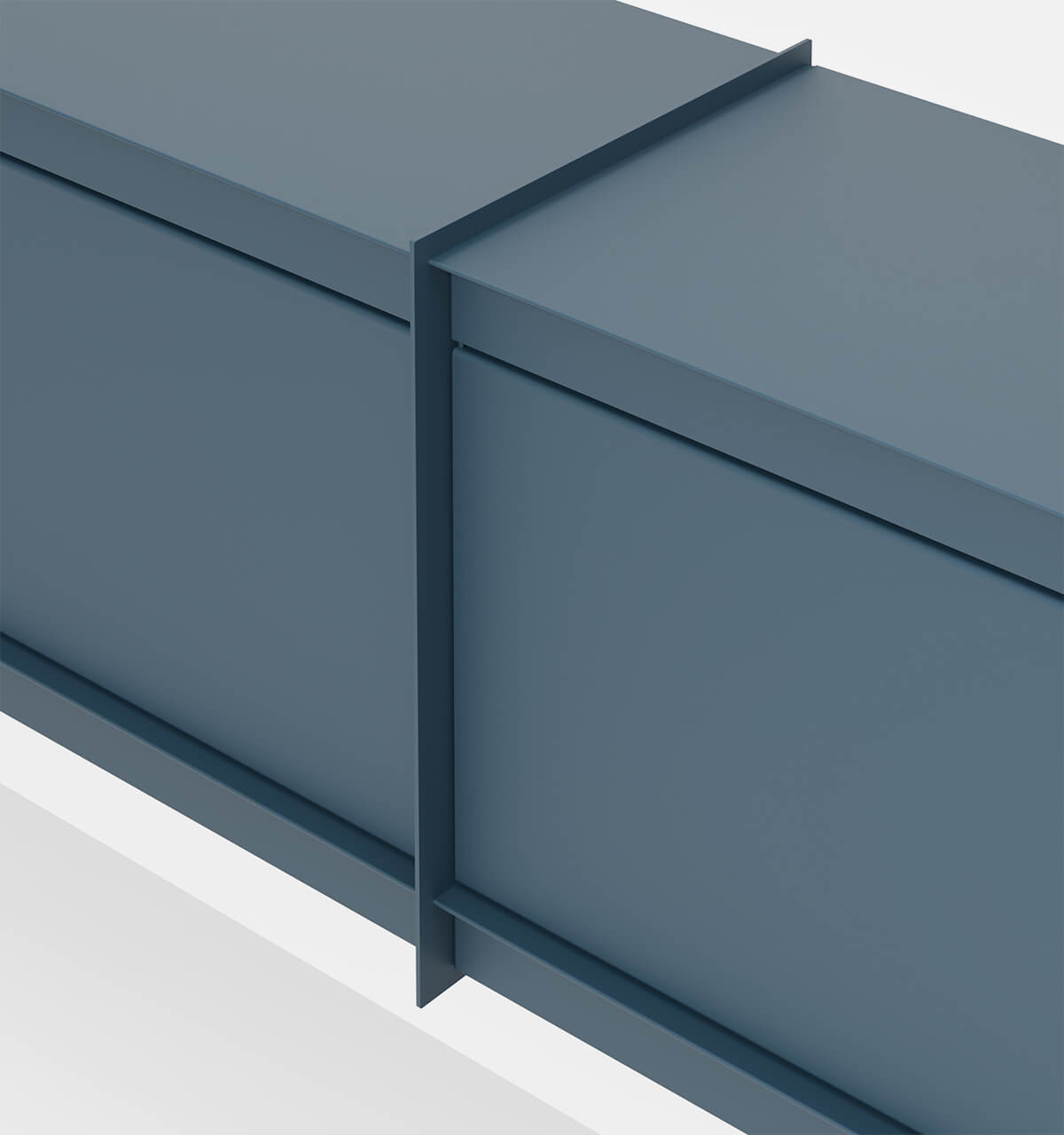 Plié Wall Unit Extension 2 Tall Drawers 240 cm / 94 in / Midnight Blue