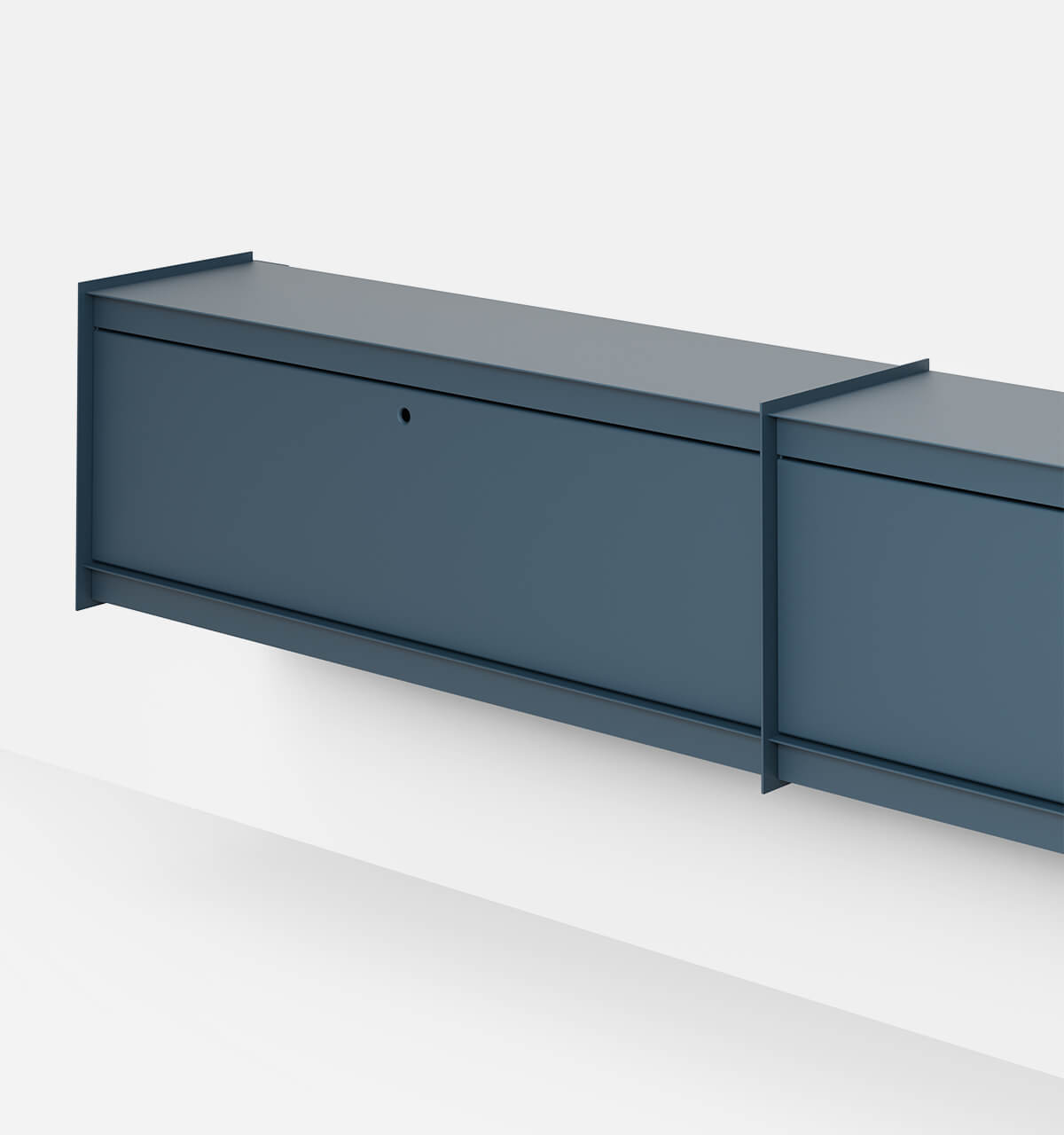 Plié Wall Unit Extension 2 Tall Drawers 240 cm / 94 in / Midnight Blue
