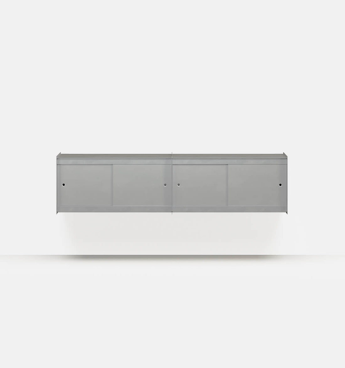 Plié Wall Unit Extension 4 Doors 180 cm / 71 in / Brushed Aluminium