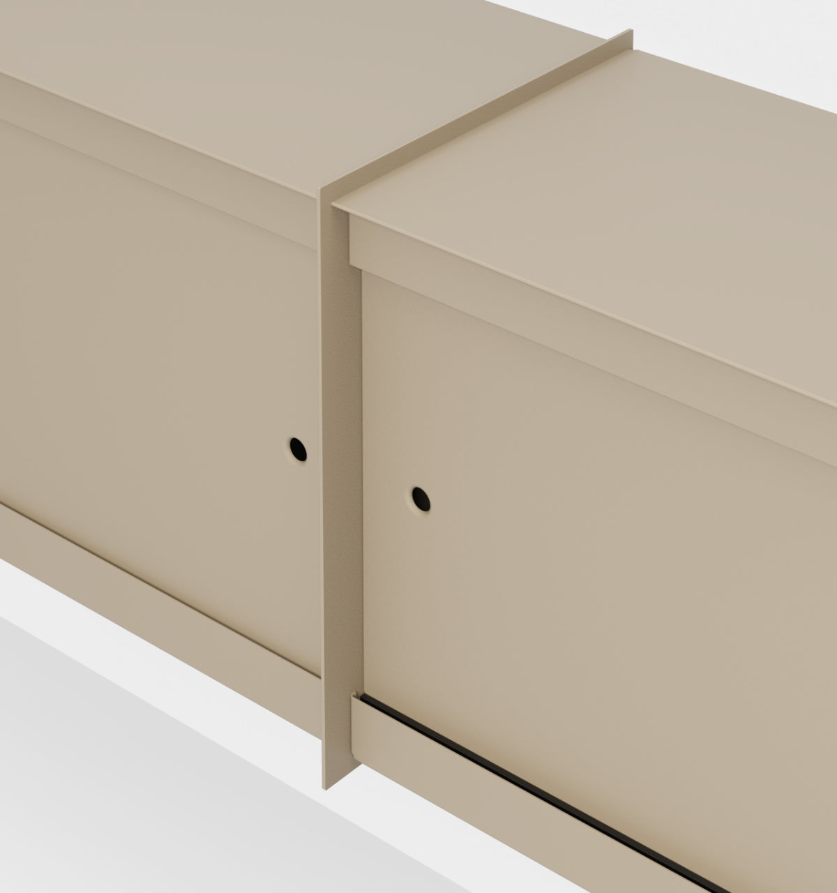 Plié Wall Unit Extension 4 Doors 180 cm / 71 in / Beige