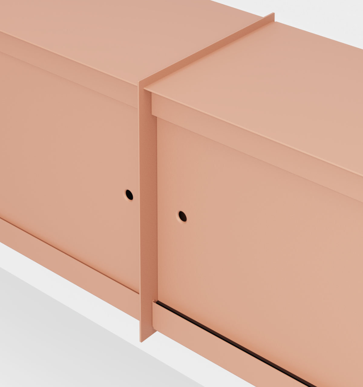 Plié Wall Unit Extension 4 Doors 180 cm / 71 in / Coral
