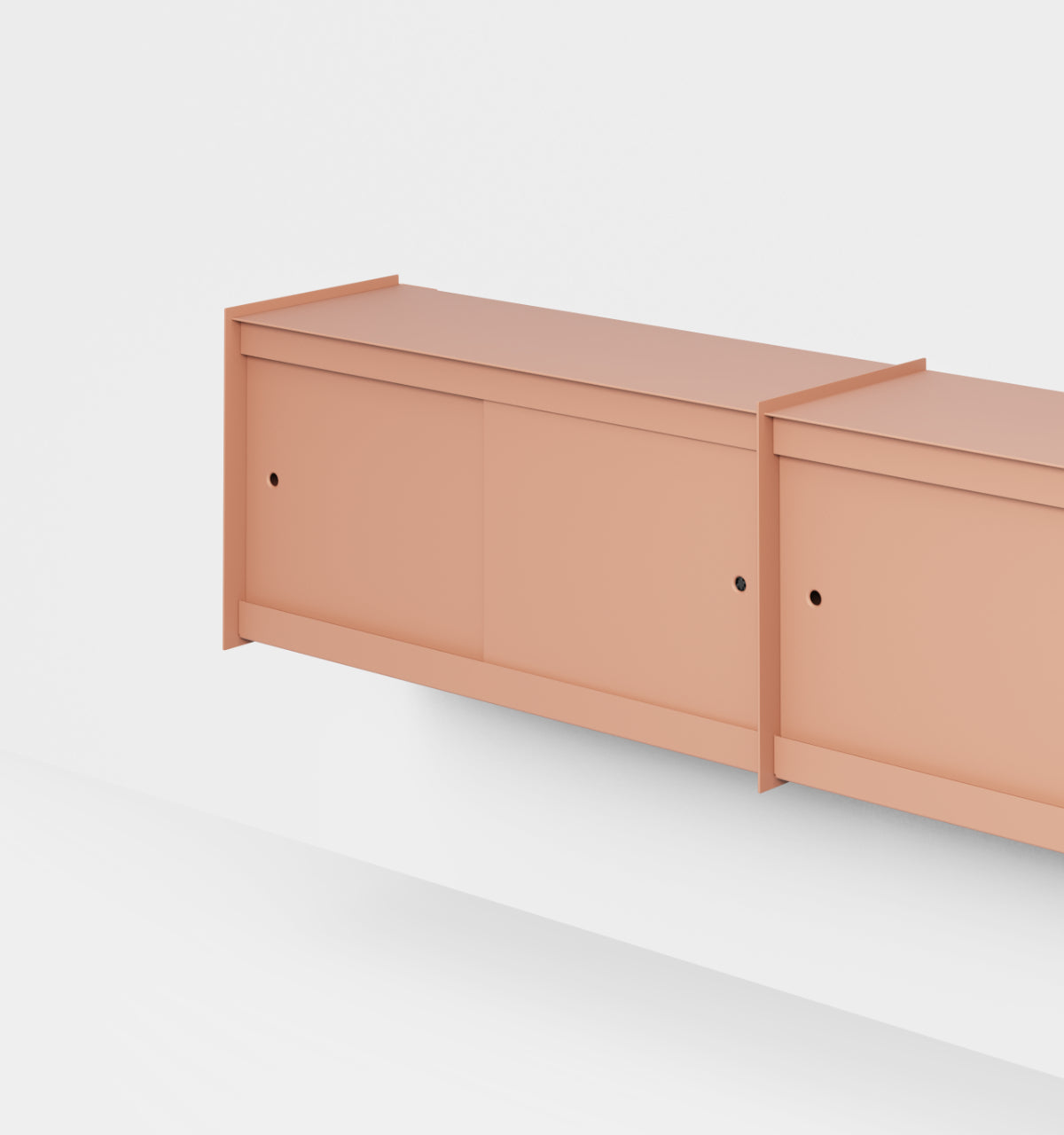 Plié Wall Unit Extension 4 Doors 180 cm / 71 in / Coral