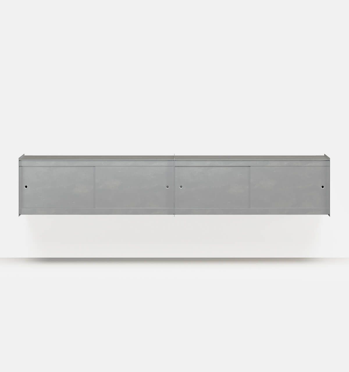 Plié Wall Unit Extension 4 Doors 240 cm / 94 in / Brushed Aluminium