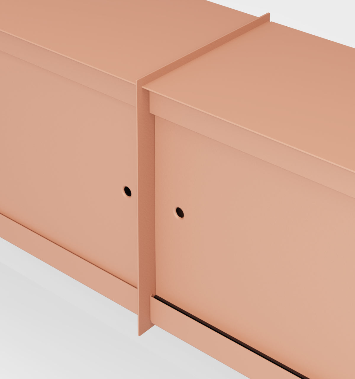 Plié Wall Unit Extension 4 Doors 240 cm / 94 in / Coral