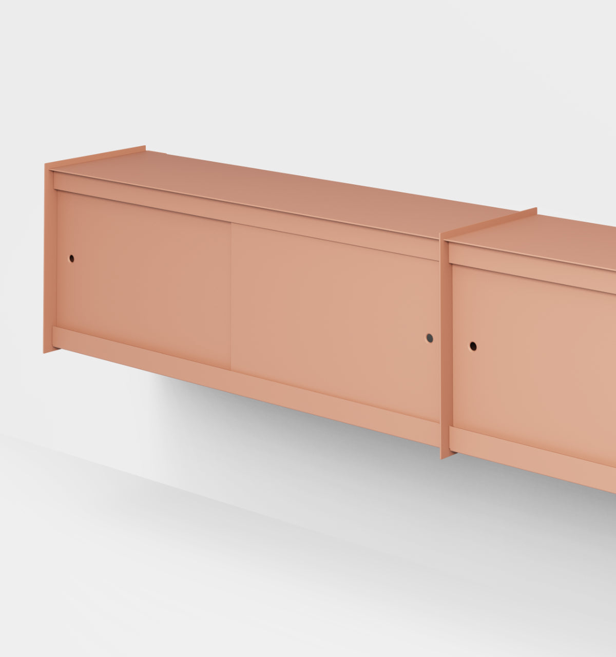 Plié Wall Unit Extension 4 Doors 240 cm / 94 in / Coral