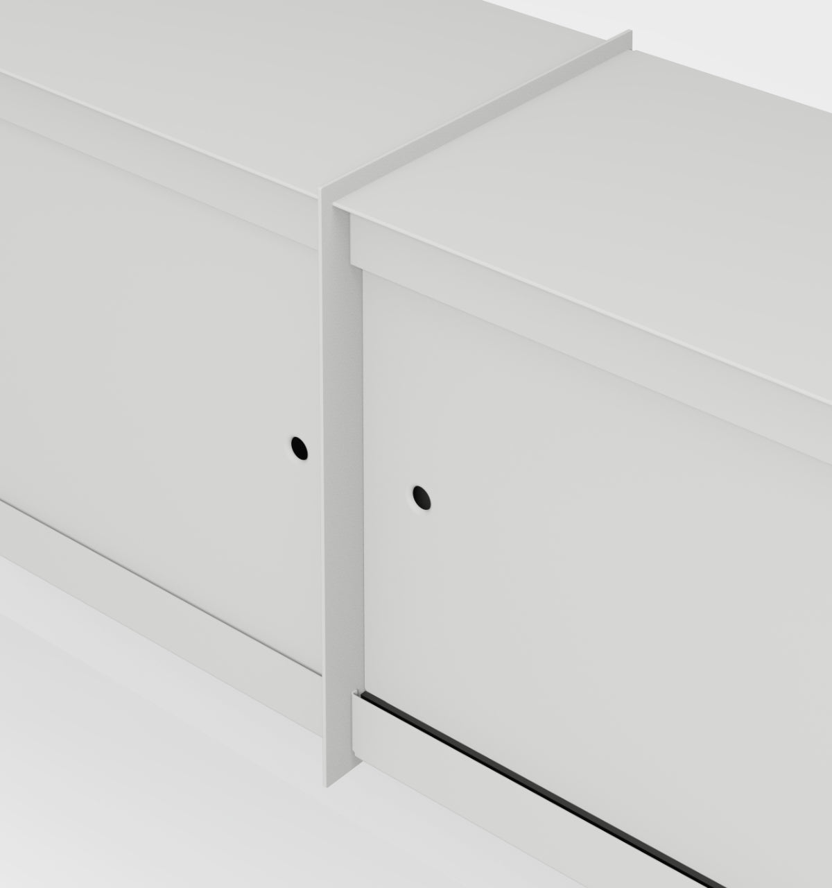 Plié Wall Unit Extension 4 Doors 240 cm / 94 in / Light Grey
