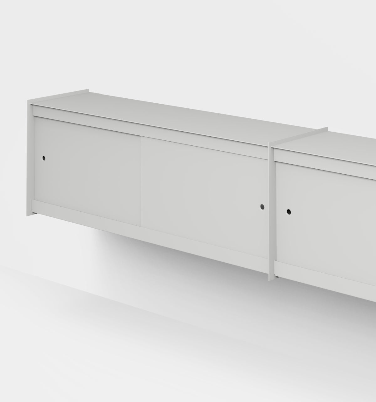 Plié Wall Unit Extension 4 Doors 240 cm / 94 in / Light Grey