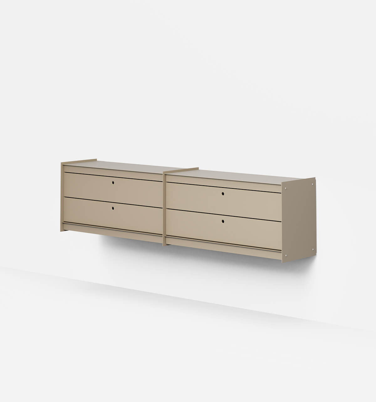 Plié Wall Unit Extension 4 Short Drawers Beige / 180 cm / 71 in