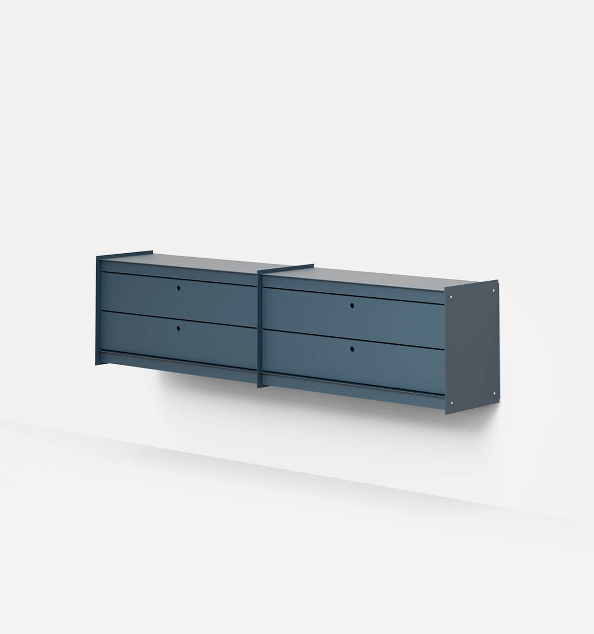 Plié Wall Unit Extension 4 Short Drawers Midnight Blue / 180 cm / 71 in