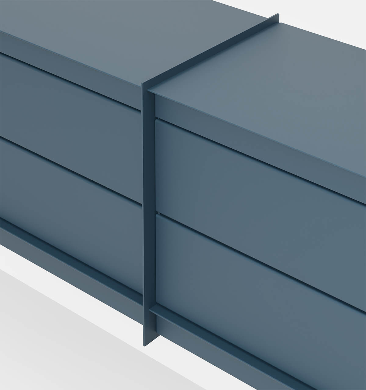 Plié Wall Unit Extension 4 Short Drawers Midnight Blue / 180 cm / 71 in