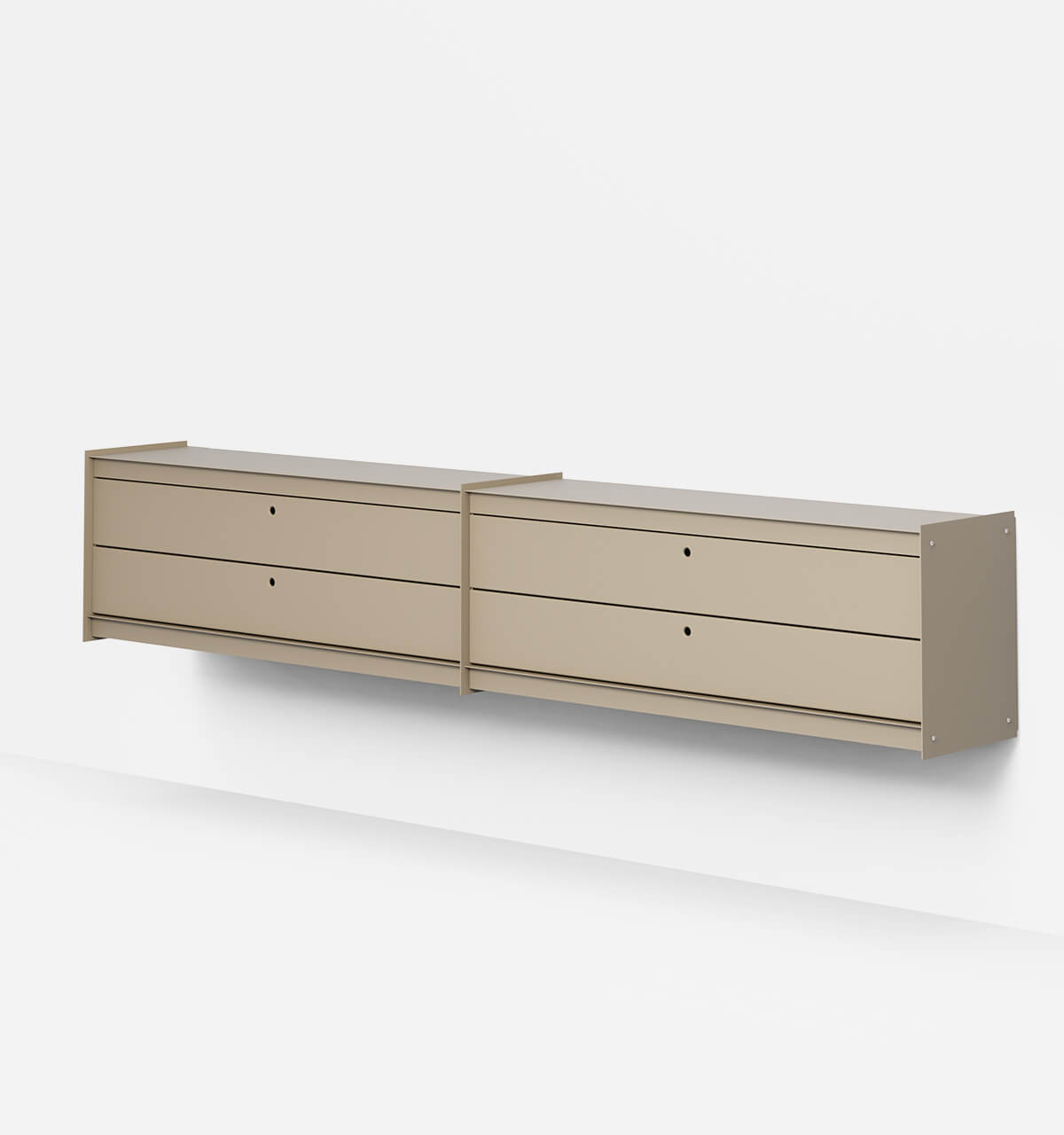 Plié Wall Unit Extension 4 Short Drawers Beige / 240 cm / 94 in